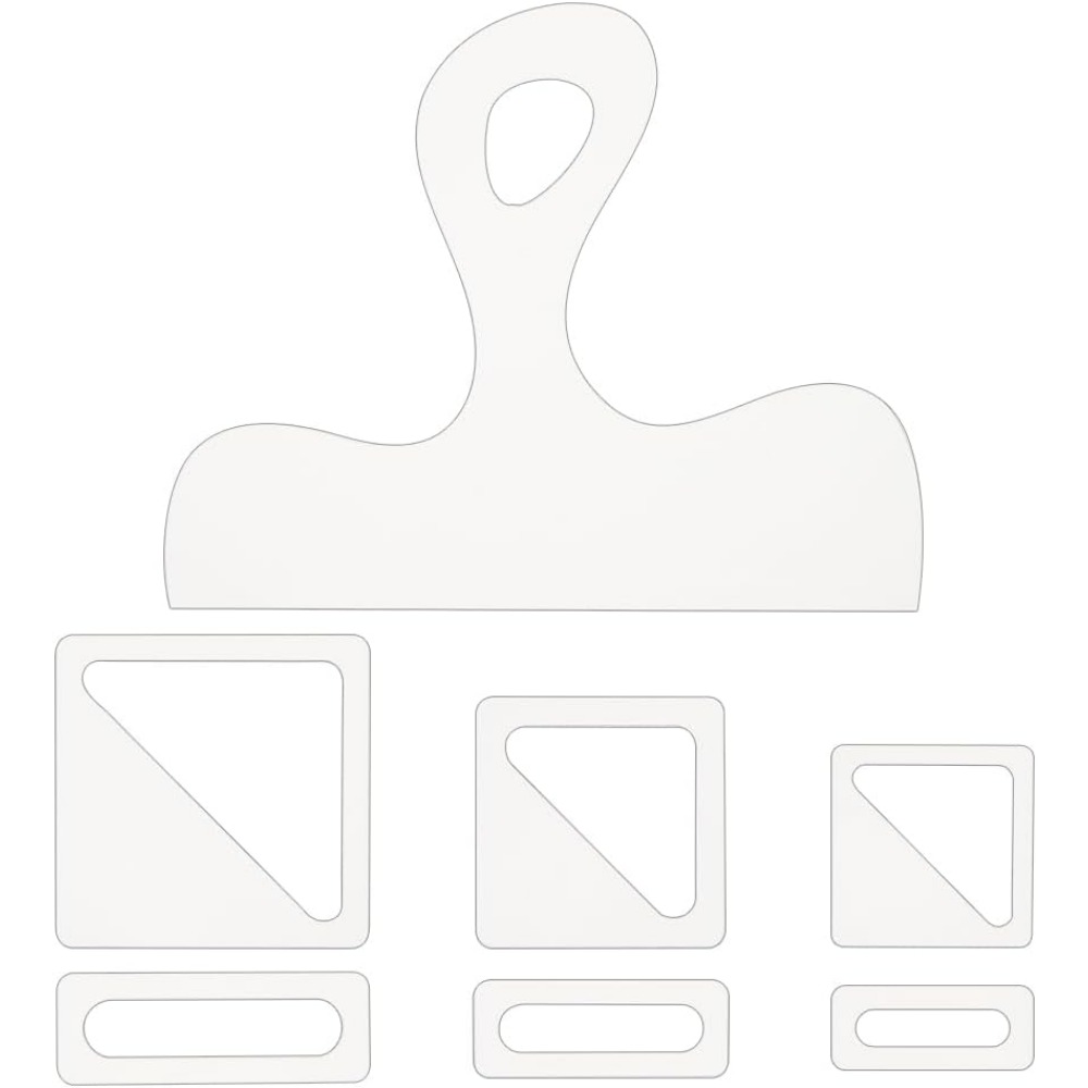Woodworking Templates - 7개 세트 샤쿠테리 템플릿 아크릴 핸들