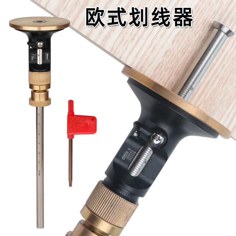Wood Woodworking - 유럽식 정밀 조정 목재 마킹 게이지