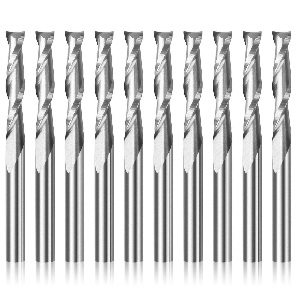 Woodworking Nc - 10개입 3.175 1/8 샹크 2날 스파이럴