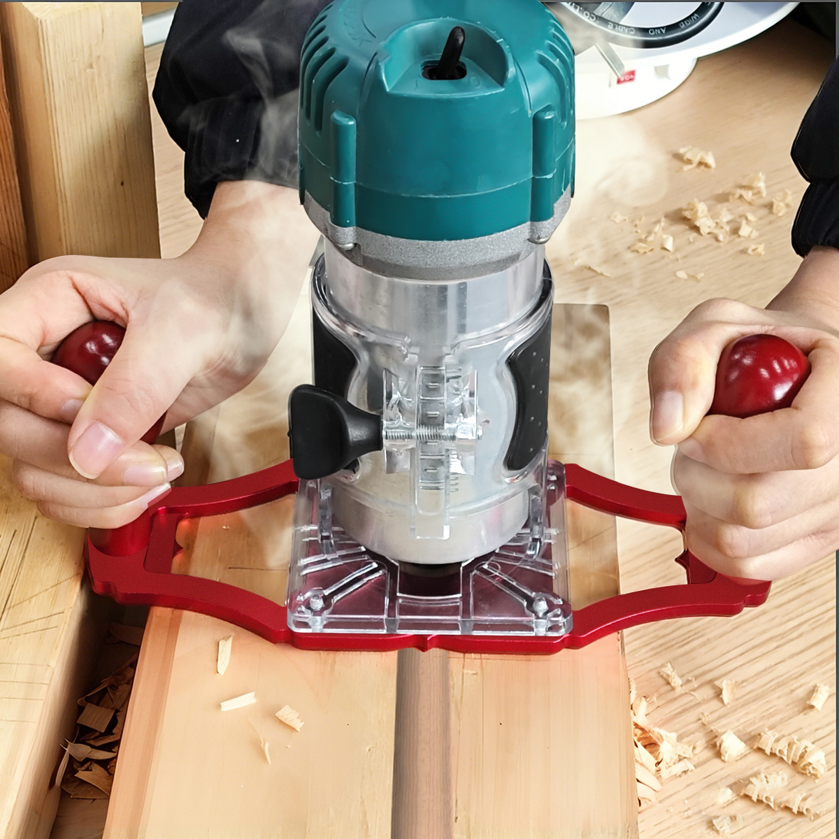 Woodworking Cnc Machine - 핸들이 있는 라우터 베이스 및 중심선