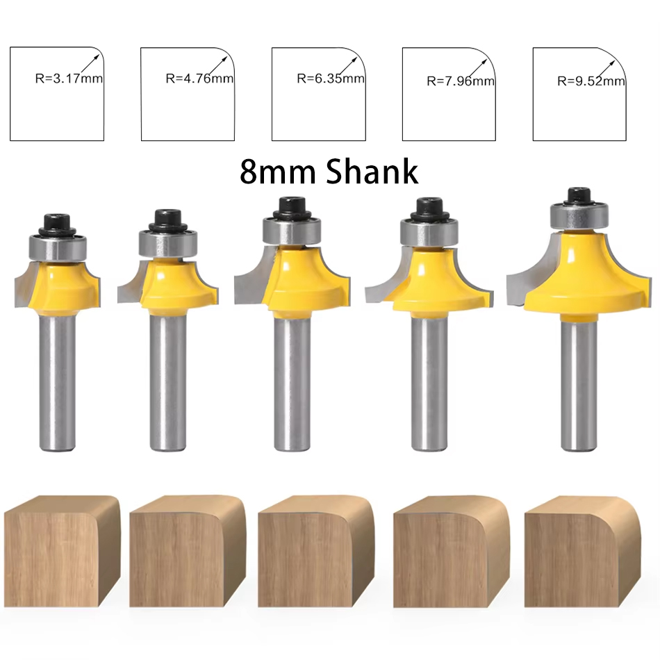 Woodworking Nc - 8mm 샹크 라운드 코너 라우터 비트
