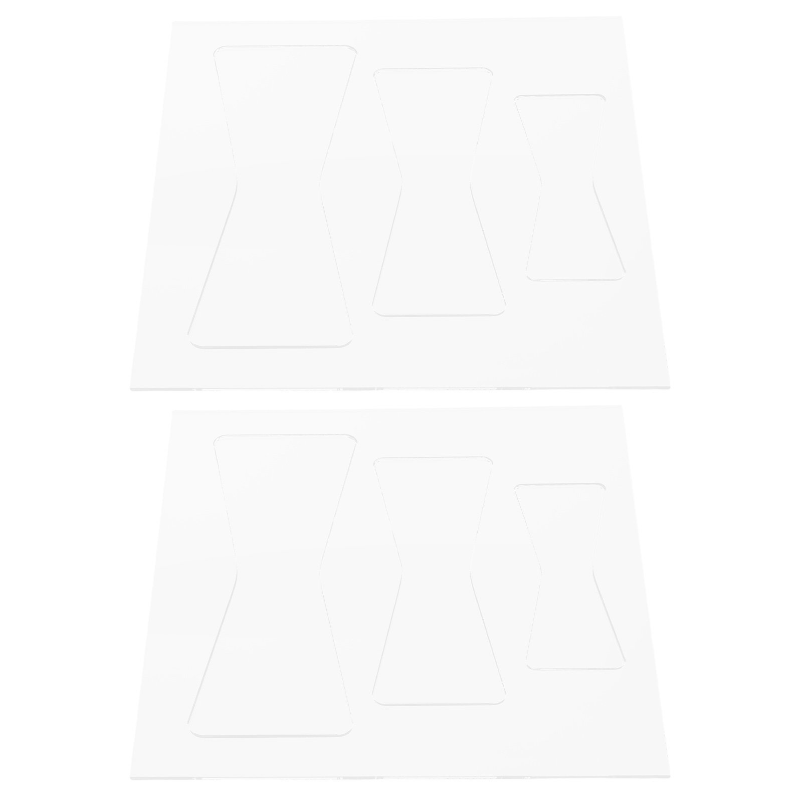 Woodworking Templates - 2개 아크릴 목공 템플릿 세트 투명