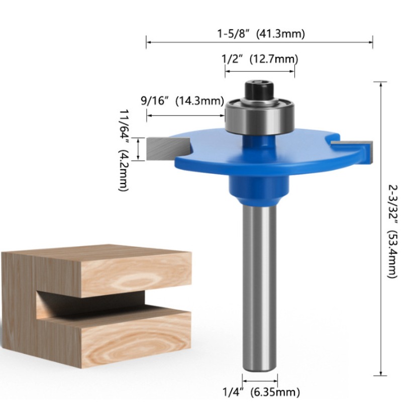 1개 6.35mm 샹크 T-슬롯 비스킷 조인트 슬롯 커 - Woodworking Nc 리뷰 및 가격