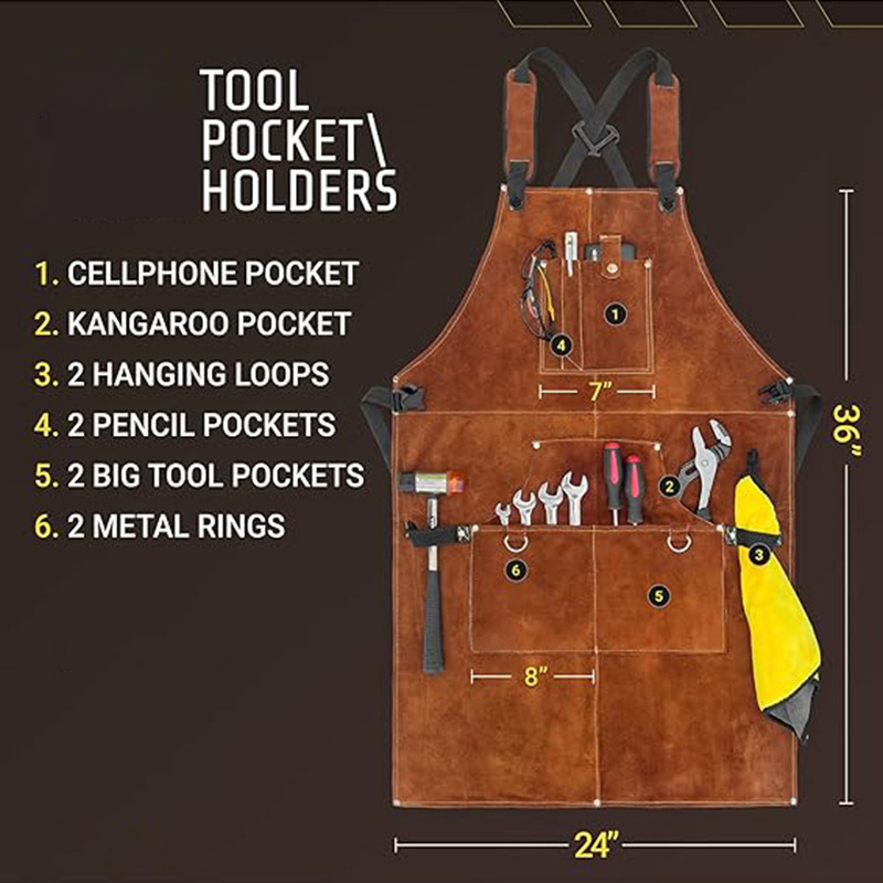 난연 및 방수 앞치마, 양면 플리스, 목공, 전기 기술 - Woodworking Apron 리뷰 및 가격