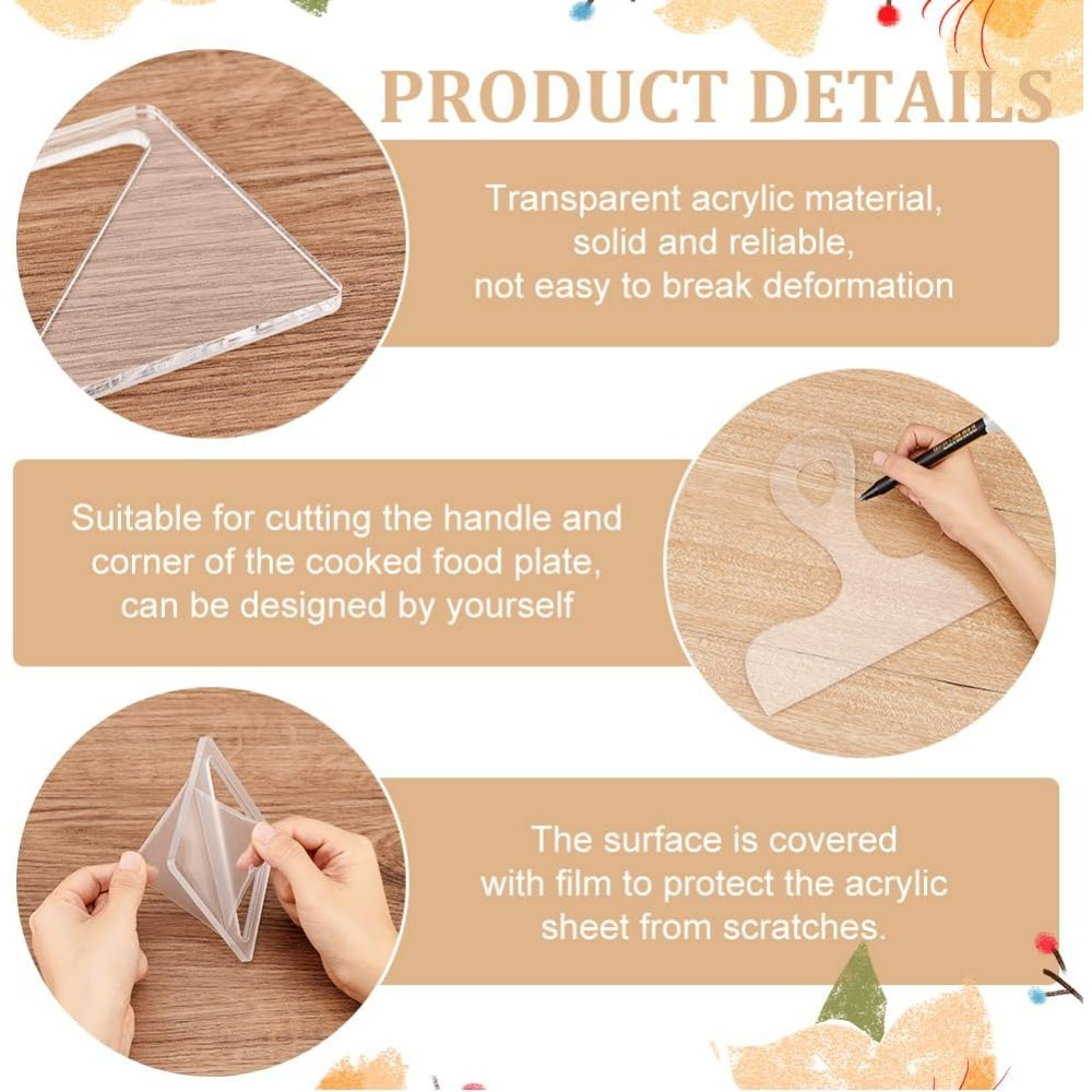 7개 세트 샤쿠테리 템플릿 아크릴 핸들 커팅 보드 라우 - Woodworking Templates 리뷰 및 가격