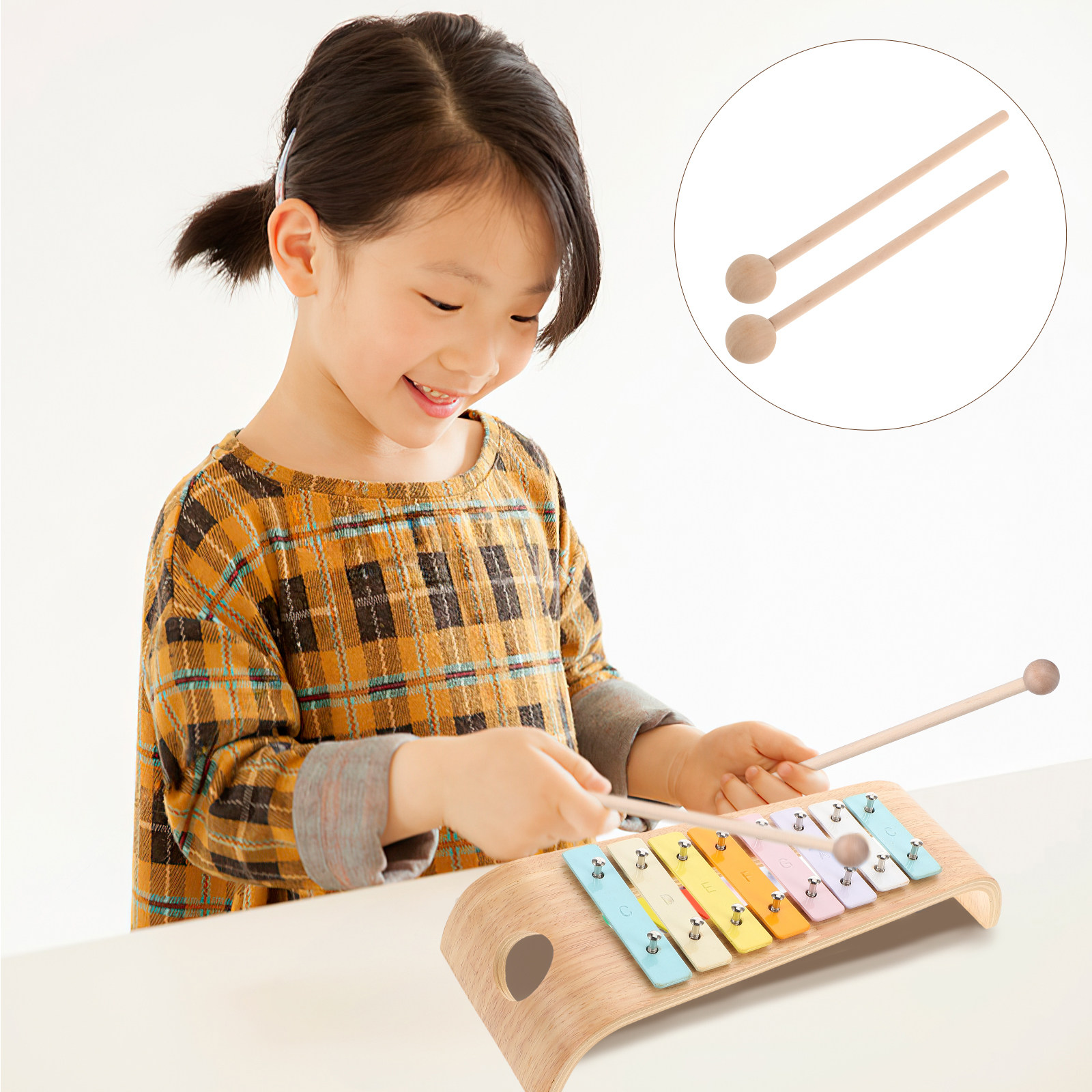 어린이를위한 2Pcs 나무 실로폰 말렛 12.18 인치 - Woodworking Xylophone 리뷰 및 가격