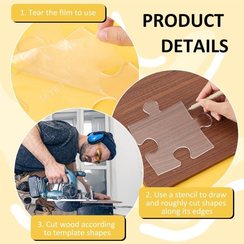 아크릴 퍼즐 목공 템플릿 3/4/5/6/7인치, 도마  - Woodworking Templates 리뷰 및 가격