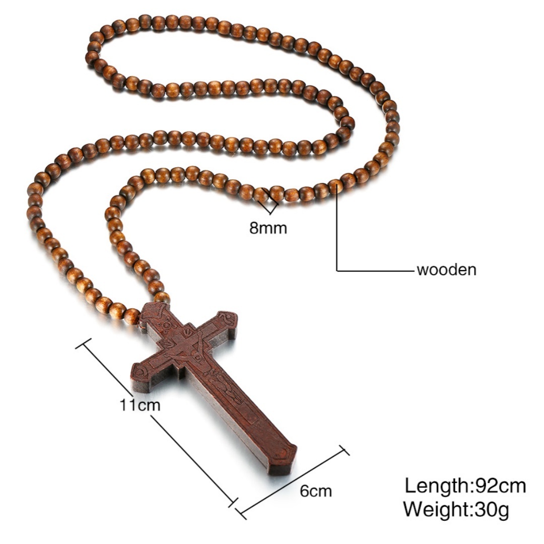 큰 나무 묵주 목걸이, 예수 그리스도 십자가 펜던트,  - Woodworking Nc 리뷰 및 가격