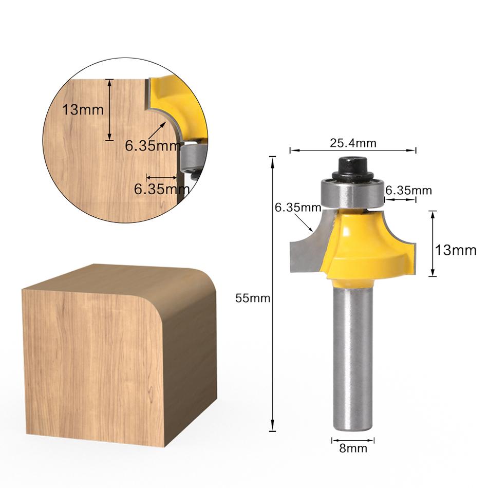 8mm 샹크 라운드 코너 라우터 비트 카바이드 팁 목공 - Woodworking Nc 리뷰 및 가격