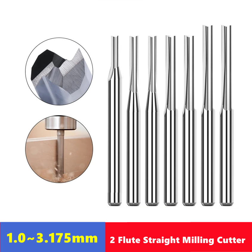10pcs 카바이드 엔드 밀 3.175mm (1/8)  - Woodworking Nc 리뷰 및 가격