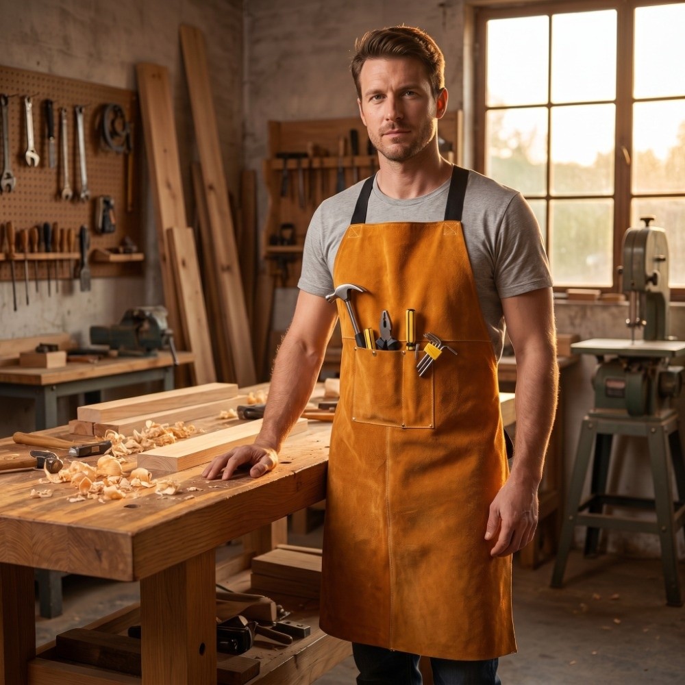 오렌지색 두꺼운 소가죽 용접 앞치마 소가죽 90cm*6 - Woodworking Apron 리뷰 및 가격