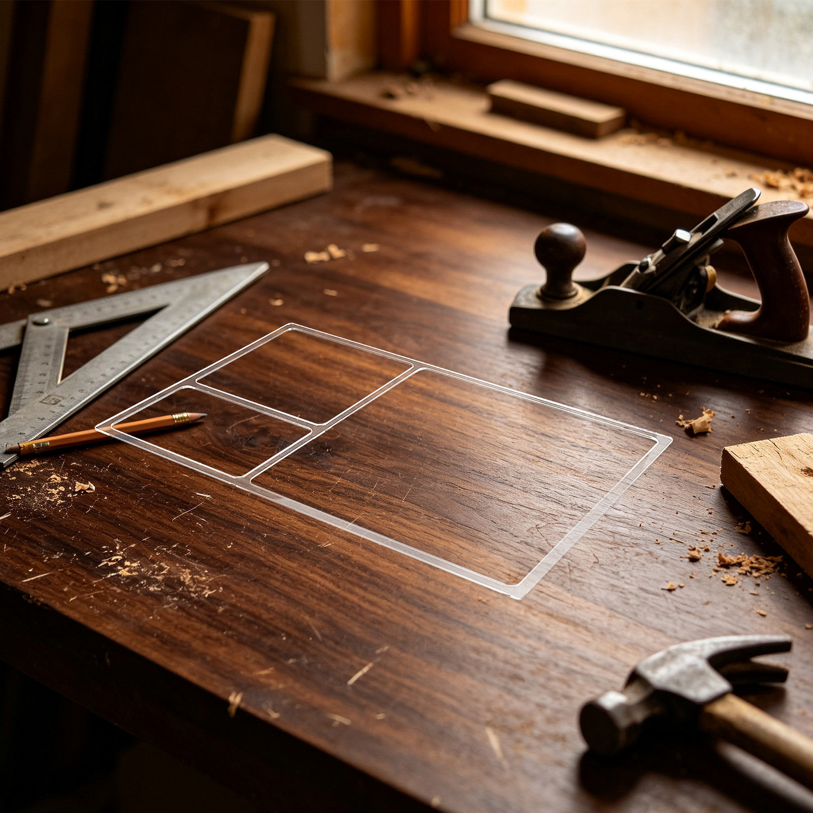 목공용 투명 아크릴 라우터 템플릿 직사각형 원형 트레이 - Woodworking Templates 리뷰 및 가격