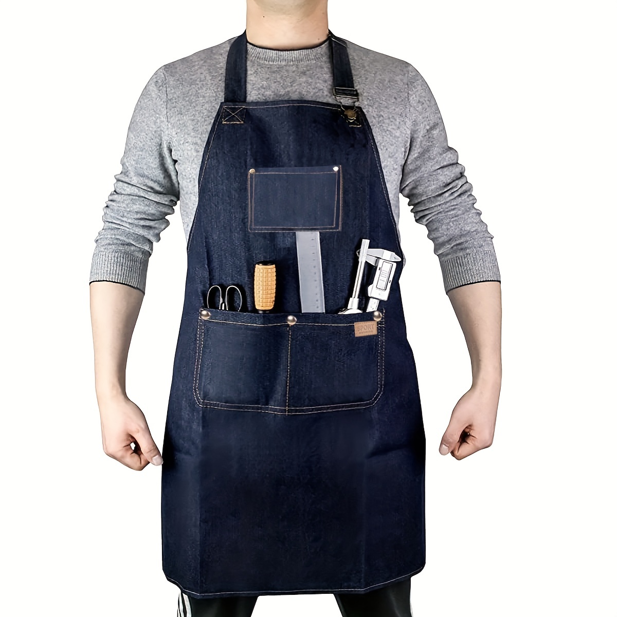 주머니가있는 경량 데님 진 도구 앞치마 남성과 여성을위 - Woodworking Apron 리뷰 및 가격