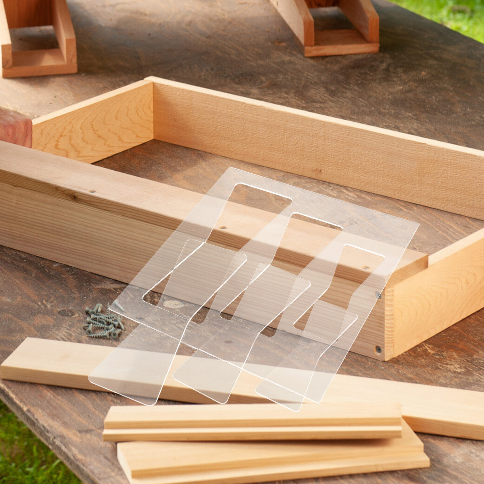 2개 아크릴 목공 템플릿 세트 투명 나비 나비넥타이 라 - Woodworking Templates 리뷰 및 가격