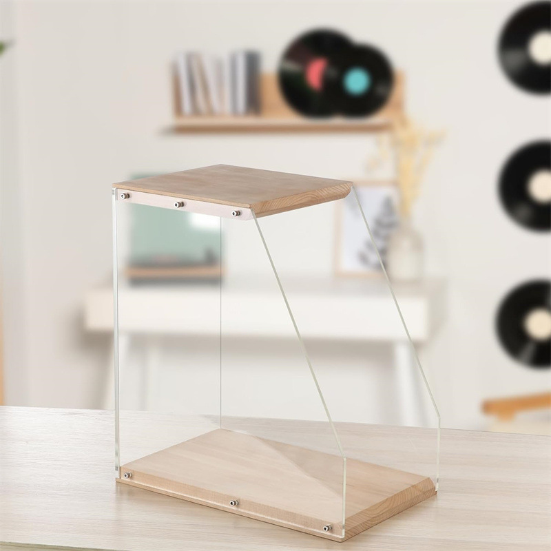 나무 레코드 랙 데스크탑 장식 투명 비닐 레코드 디스플 - Woodworking Magazine 리뷰 및 가격